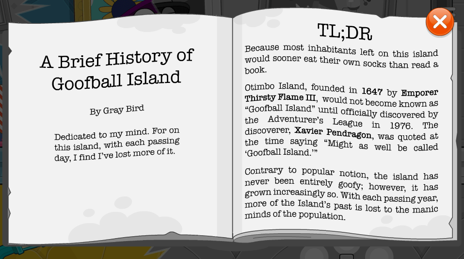 A Brief History of Goofball Island