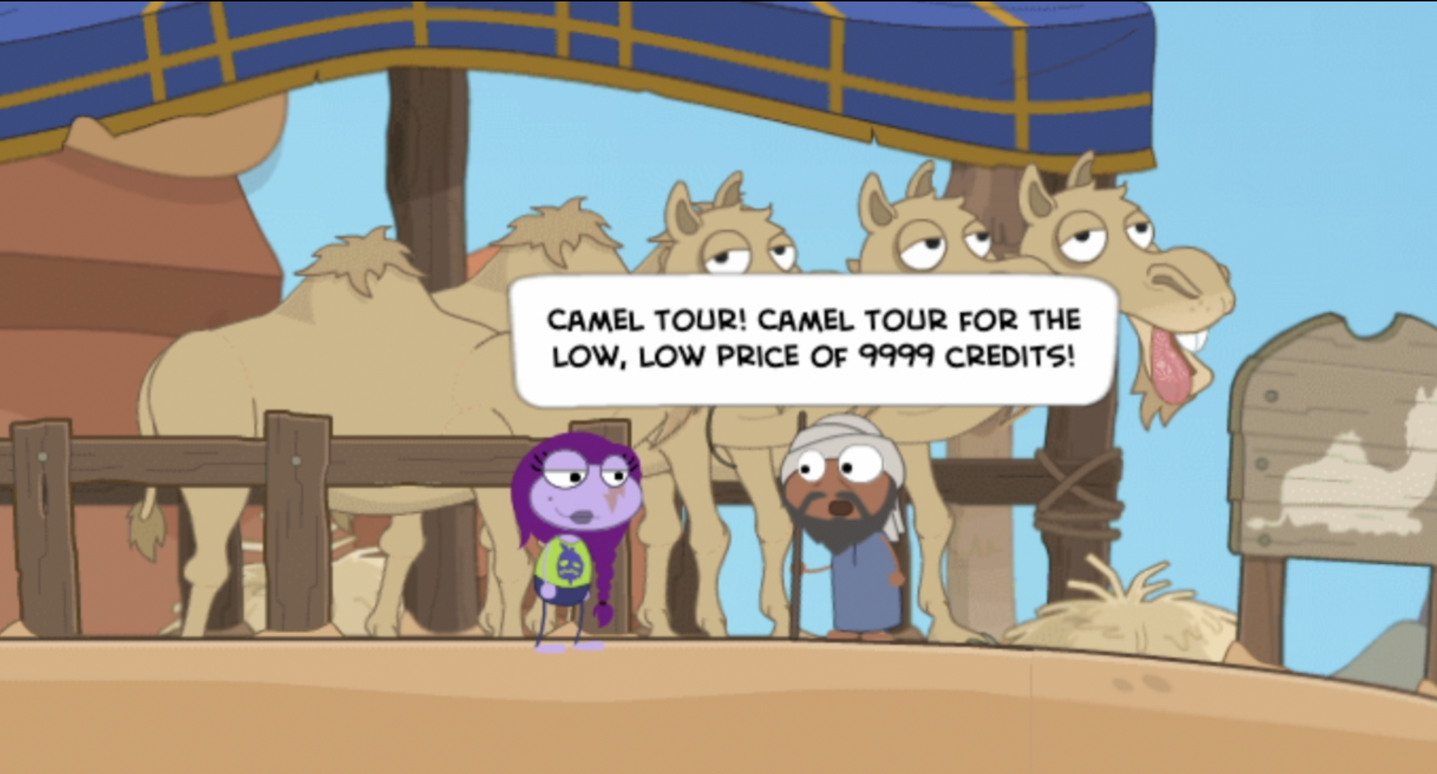 Camel tour for 9999 credits!