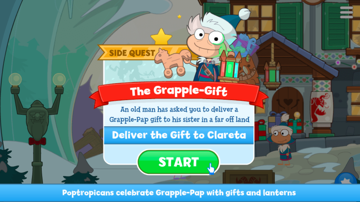 Grapple-Gift side quest: intro pop up