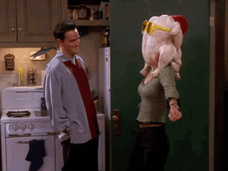 Friends' turkey dance